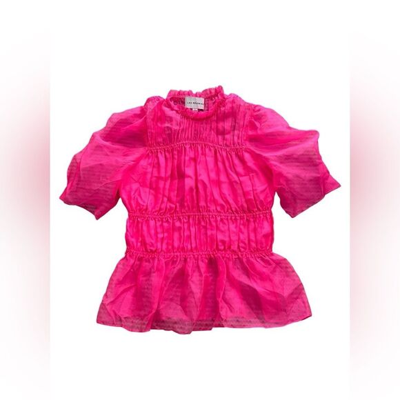 LES RÊVERIES Shirred Silk-Organza Top - Picture 3 of 10